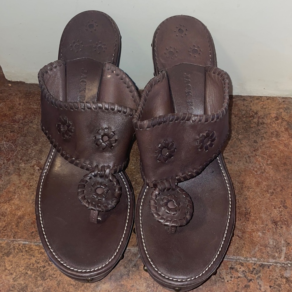 Brown size 10 jack Rogers wedge
